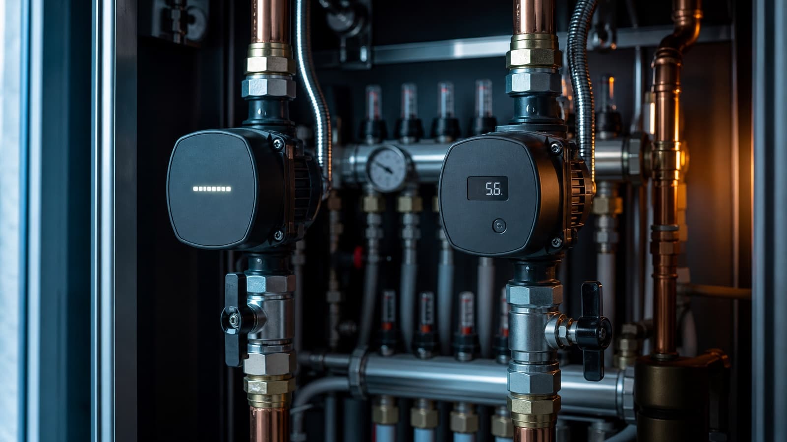 Grundfos ALPHA1 mi ALPHA2 mi? Konut Sirkülasyon Pompası Seçimi — Vekron Mekanik teknik rehber kapak görseli